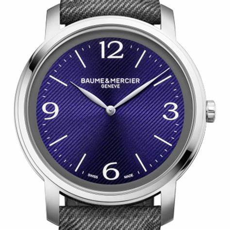 Baume & Mercier Classima 10706 Reloj Cuarzo Hombre - 42mm Esfera Violeta, Correa tela gris