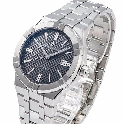 Maurice Lacroix AI6008-SS002-230-1 Men's Aikon Automatic 42mm Watch, Grey Dial, Stainless Steel Bracelet