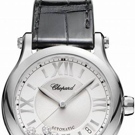 Chopard Happy Sport 36mm Women's Automatic Watch, Silver Dial, Floating Diamonds