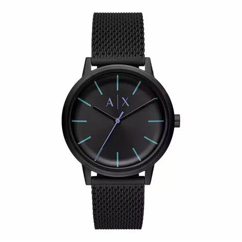 Reloj para hombre Armani Exchange AX2760 - Pulsera de malla de acero inoxidable negro, esfera negra