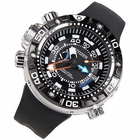 Orologio Citizen BN2024-05E Promaster Aqualand Eco-Drive Diver 200M Uomo, quadrante nero, cinturino in poliuretano nero