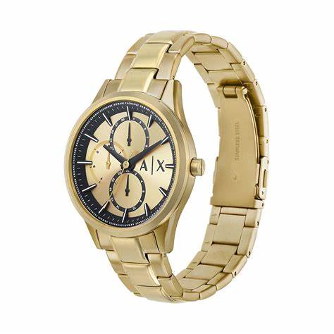 Armani Exchange AX1866 Men's Watch - Gold-Tone Stainless Steel Bracelet, Gold Dial