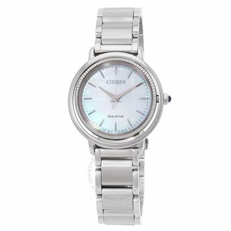 Citizen L EM1100-84D Women's Eco-Drive Watch - 31mm Mother of Pearl Dial, Stainless Steel Bracelet