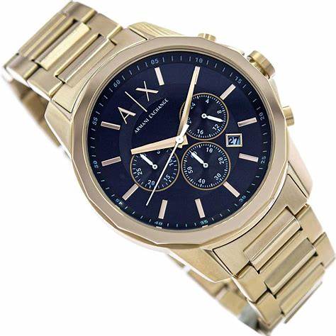 Reloj cronógrafo y conjunto de pulsera para hombre Armani Exchange AX7151SET en tono dorado