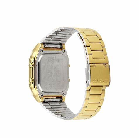 Casio DB-360G-9ASDF Herren-Digitaluhr - Goldfarbener Edelstahl, Datenbankfunktion