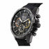 Seiko SSB349P1 Men's Chronograph Watch, Black Dial, Black Silicone Strap