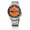 Seiko 5 Sports SRPK11K1 Men's Automatic Watch, Orange Dial, Stainless Steel Bracelet