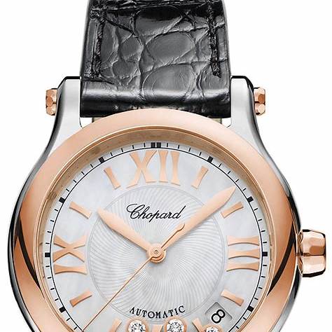 Chopard Happy Sport 36mm Automatic Women's Watch, MOP Dial, Rose Gold Bezel