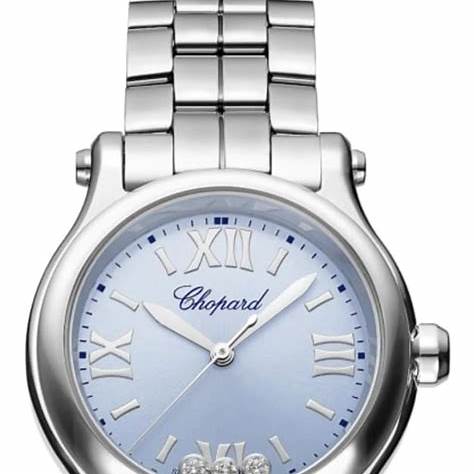 Chopard Happy Sport 30mm Quartz Women's Watch, Blue Dial, Floating Diamonds