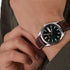 Seiko SUR449P1 Men's Quartz Watch, Green Dial, Brown Leather Strap