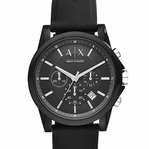 Armani Exchange AX1421 Men's Watch - Gunmetal Stainless Steel, Blue Dial