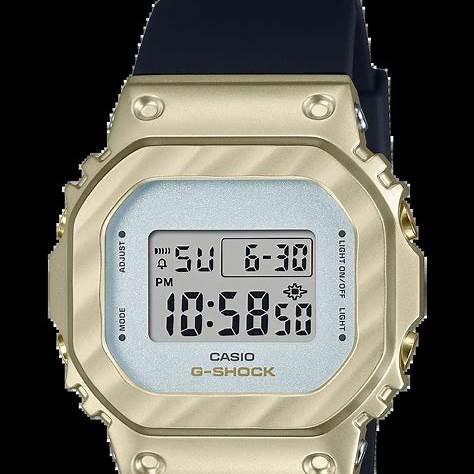 Casio G-SHOCK GM-S5600BC-1ER Damen Analog-Digitaluhr - Schwarzes Harzarmband