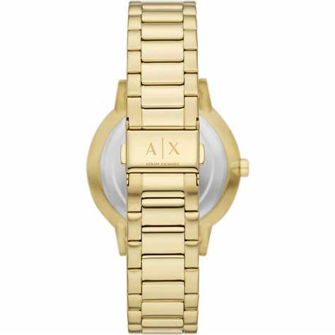 Armani Exchange AX7144SET Men's Gold-Tone Watch & Bracelet Gift Set