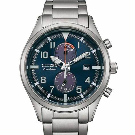 Citizen CA7028-81L Men's Eco-Drive Chronograph, Blue Dial, Stainless Steel Bracelet