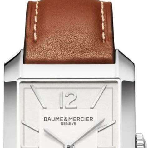 Baume & Mercier Hampton 10670 Reloj Cuarzo Hombre - 43mm Esfera Blanca, Correa Piel Marrón