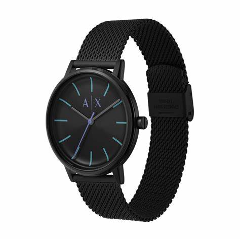 Reloj para hombre Armani Exchange AX2760 - Pulsera de malla de acero inoxidable negro, esfera negra