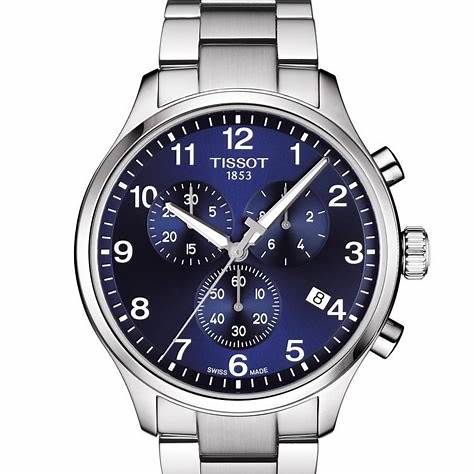 Tissot Chrono XL Classic T116.617.11.047.01 Men's Quartz Watch, Blue Dial, Stainless Steel Bracelet