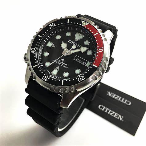 Citizen NY0085-19E Orologio automatico Promaster Diver da uomo, quadrante nero, cinturino in gomma nera