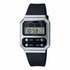 Casio A100WEF-1AEF Unisex Vintage Digital Watch, Silver-Tone Stainless Steel Band