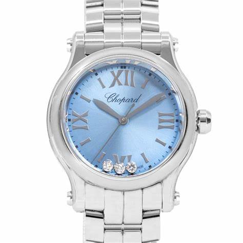 Chopard Happy Sport 30mm Quartz Women's Watch, Blue Dial, Floating Diamonds