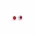 Recarlo E33CC251_RB 18K White Gold Ruby and Diamond Earrings