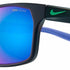 Nike Maverick RGE M DC3295 010 Unisex Rectangular Sunglasses – Matte Black Frame, Turquoise Mirror Lenses