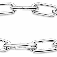 Pandora 599588C00-3 ME Pulsera de cadena de eslabones medianos - Plata de ley, Tamaño 3