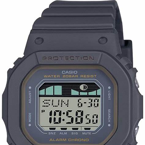 Casio G-SHOCK GLX-S5600-1ER Damen-Surfuhr – schwarzes Harzarmband