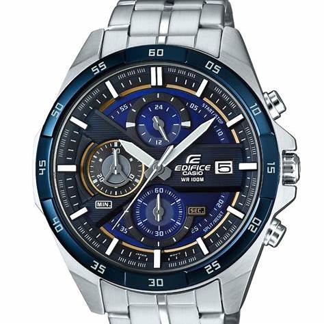 Casio Edifice EFR-556DB-2AVUEF Herren-Chronographenuhr aus Edelstahl mit blauem Zifferblatt