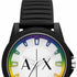 Reloj para hombre Armani Exchange AX2531 - Correa de silicona negra, esfera blanca