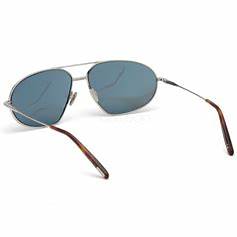 Tom Ford FT0771 16V Men's Sunglasses - Shiny Palladium Frame, Blue Lenses