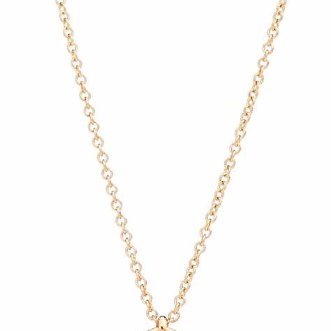 Recarlo P01PX001_G026-45 18K Yellow Gold Diamond Pendant Necklace