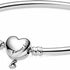 Pandora 598891C00-19 Moments Infinity Heart Clasp Bangle - Sterling Silver, 19cm