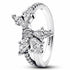 Pandora 193023C01-52 Sparkling Asymmetrical Herbarium Cluster Ring - Size 52