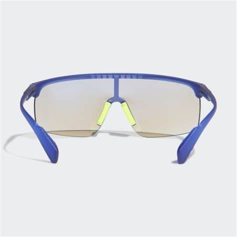 Adidas SP0005 91X Gafas de Sol Deportivas Unisex - Montura Azul Mate, Lentes Fotocromáticas Espejo Azul