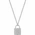 Swarovski 5120620 Case Padlock Pendant Necklace - Clear Crystal Pavé, Rhodium-Plated