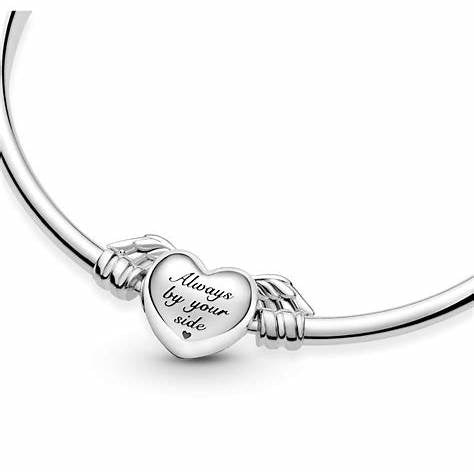 Pandora 599379C00-17 Moments Pulsera Corazón Alado - Plata de Ley, 17cm
