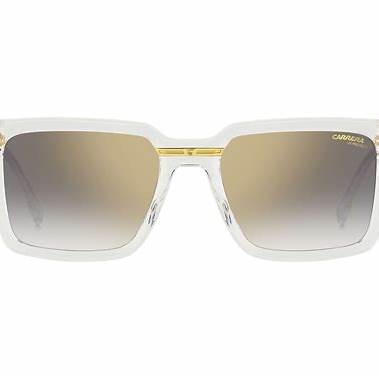 Carrera Victory C 02/S 900/FQ Unisex Sunglasses - Crystal Frame, Grey Gradient Gold Mirror Lenses