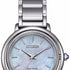 Citizen L EM1100-84D Women's Eco-Drive Watch - 31mm Mother of Pearl Dial, Stainless Steel Bracelet