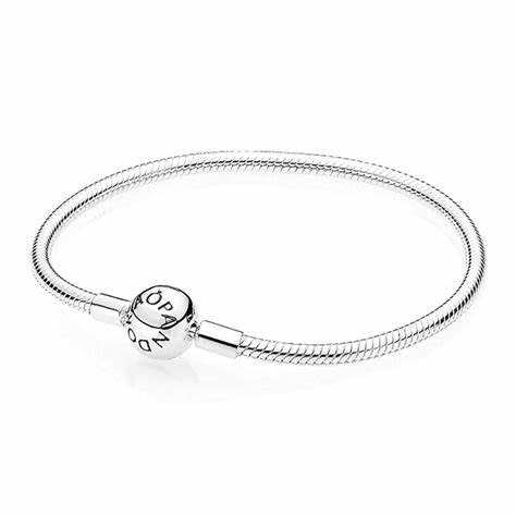 Pandora 590728-19 Moments Snake Chain Bracelet - Sterling Silver, 19cm