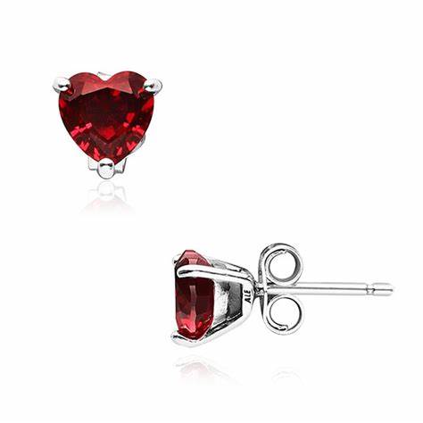 Pandora 292549C01 Red Heart Stud Earrings