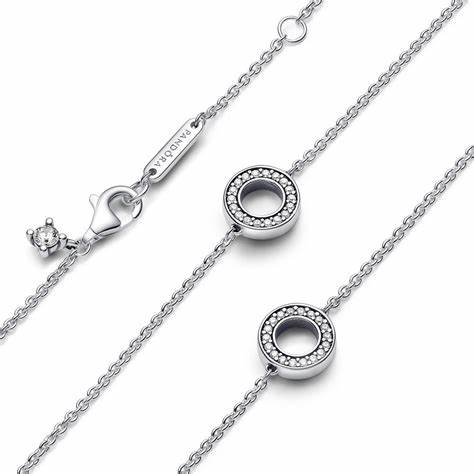 Pandora 393162C01-50 Pavé Circles Chain Necklace