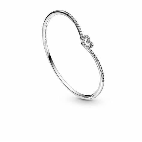 Pandora 599297C01-1 Pulsera Corazón Wishbone - Plata de Ley, Tamaño 1