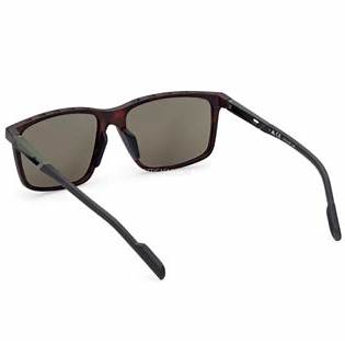 Adidas SP0050-F 52N Men's Sunglasses - Dark Havana Frame, Green Lenses