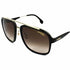 Carrera 133/S 2M2-HA Unisex Sunglasses - Black/Gold Frame, Brown Gradient Lenses