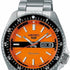 Seiko 5 Sports SRPK11K1 Men's Automatic Watch, Orange Dial, Stainless Steel Bracelet