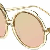 Linda Farrow 417 Ash Rose Gold Women's Oversized Round Sunglasses - Ash Frame, Rose Gold Lenses