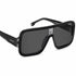 Carrera FLAGLAB 14 UIH/2K Unisex Sunglasses - Dark Grey and Black Frame, Grey Lenses