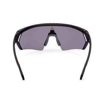 Adidas SP0063 02G Unisex Sport Sunglasses - Matte Black Frame, Brown Mirror Lenses