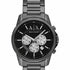 Armani Exchange AX1765 Men's Chronograph Watch - Gunmetal Stainless Steel Bracelet, Black Dial